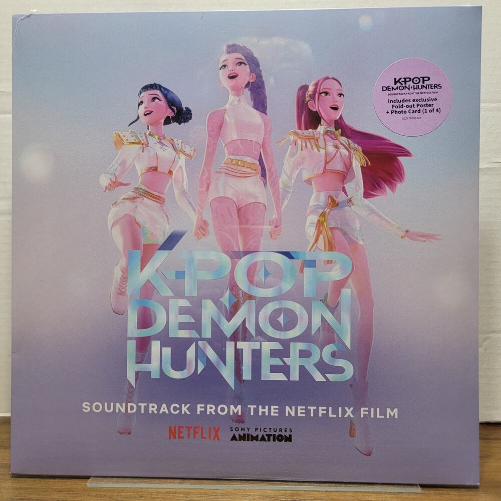 VINYL K-Pop Demon Hunters - From Netflix Film + Poster & Photo Card NEW/SEALED
